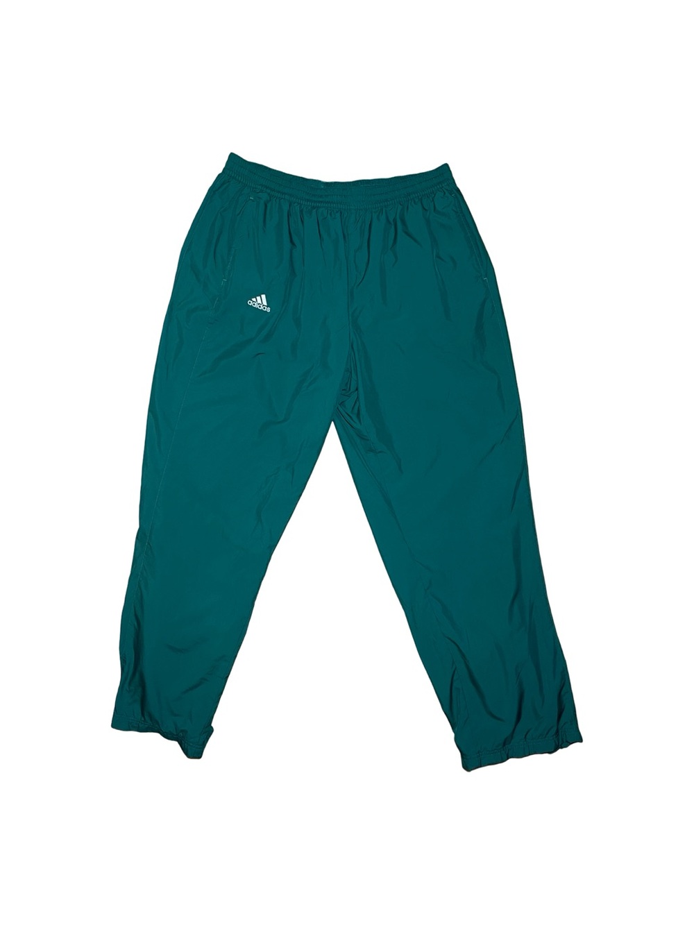 Vintage Adidas Windbreaker Track Pants Green Nylon Baggy XL Y2K